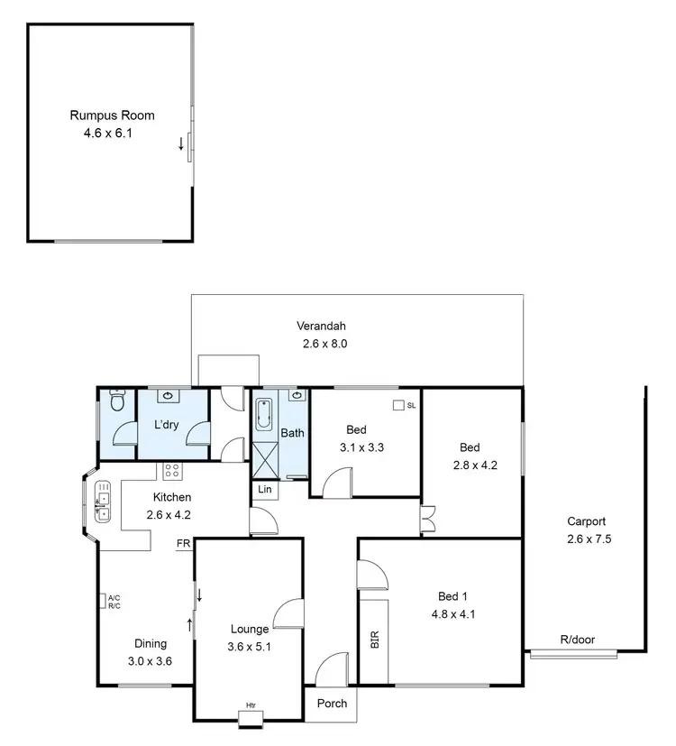 Floorplan of Homely house listing, 42 Douglas Street, Flinders Park SA 5025