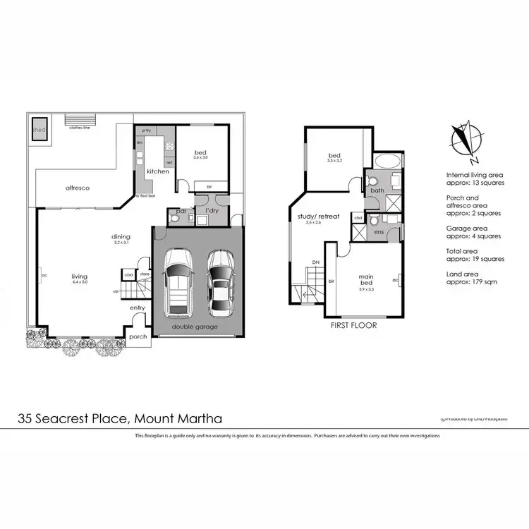 Floorplan of Homely townhouse listing, 35 Seacrest Place, Mount Martha VIC 3934