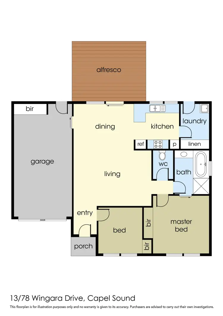Floorplan of Homely unit listing, 13/78 Wingara Drive, Capel Sound VIC 3940