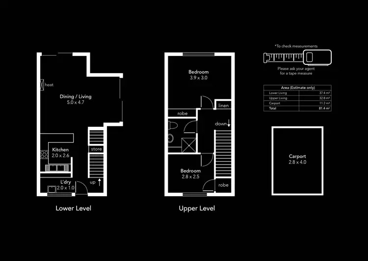 Floorplan of Homely unit listing, 1/54 Sportsmans Drive, West Lakes SA 5021