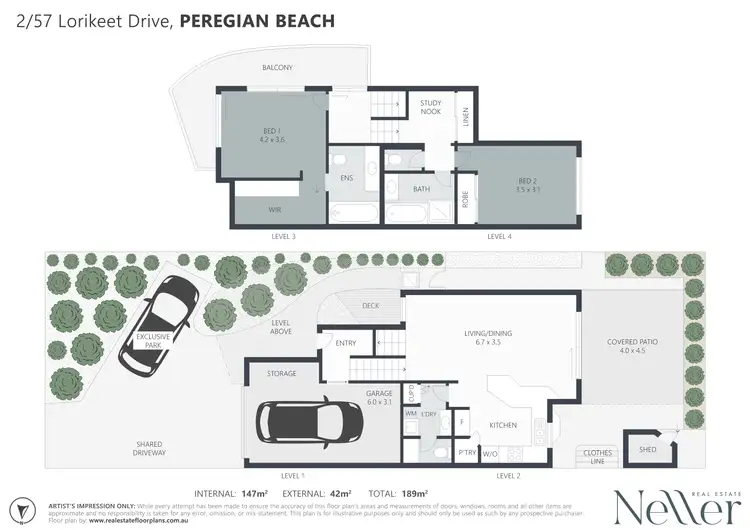 Floorplan of Homely semi-detached listing, 2/57 Lorikeet Drive, Peregian Beach QLD 4573
