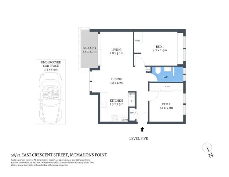 Floorplan of Homely apartment listing, 56/21 East Crescent Street, Mcmahons Point NSW 2060