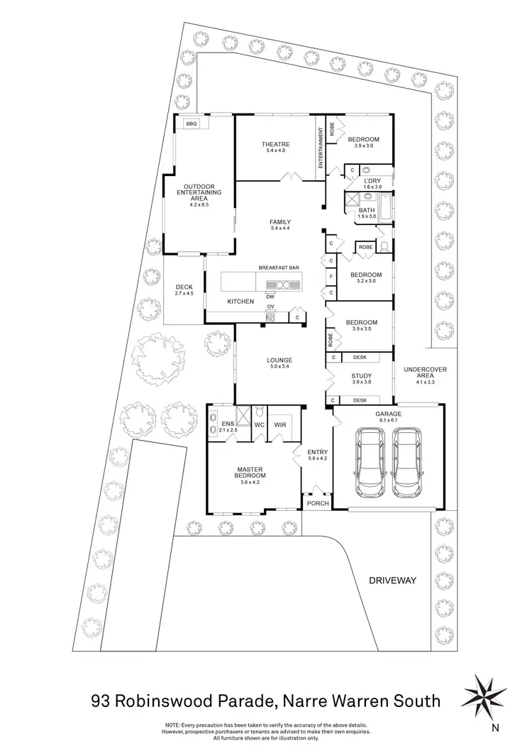 Floorplan of Homely house listing, 93 Robinswood Parade, Narre Warren South VIC 3805