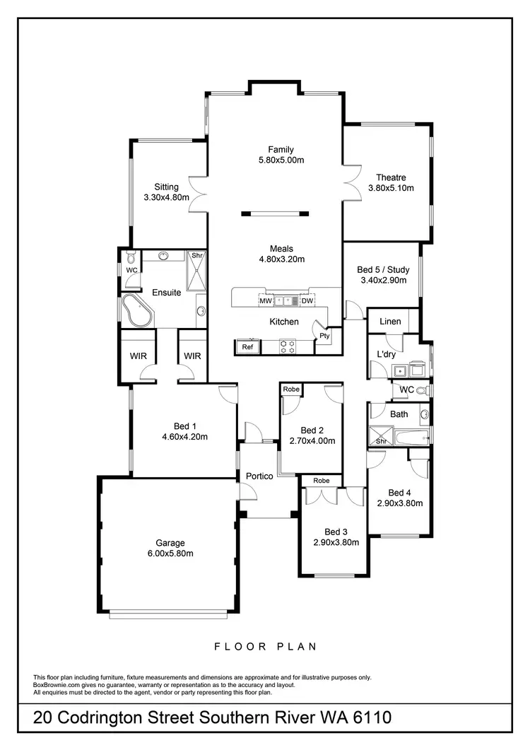 Floorplan of Homely house listing, 20 Codrington Street, Southern River WA 6110