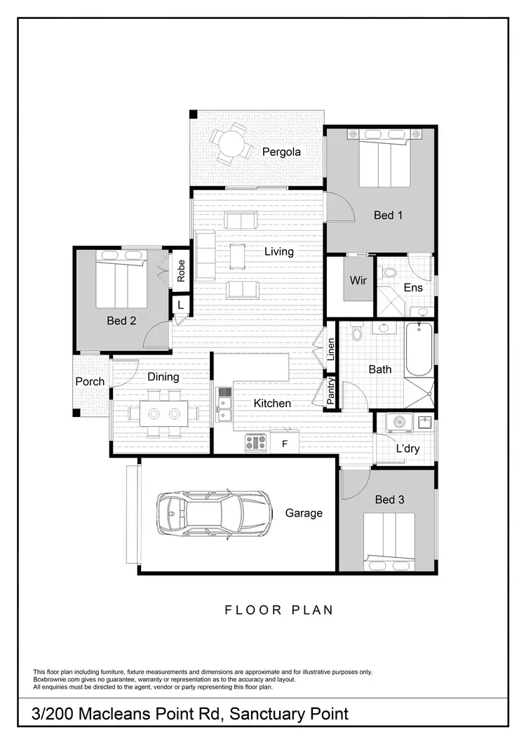 Floorplan of Homely villa listing, 3/200 Macleans Point Road, Sanctuary Point NSW 2540