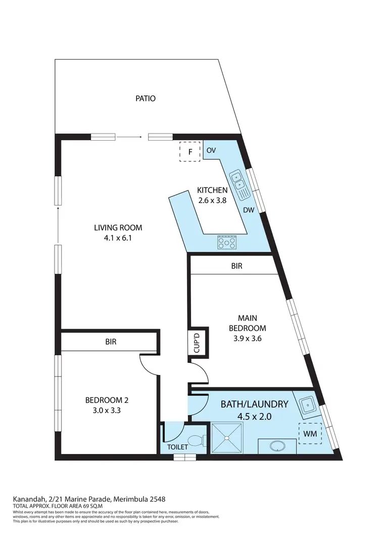 Floorplan of Homely unit listing, 2/21 Marine Parade, Merimbula NSW 2548
