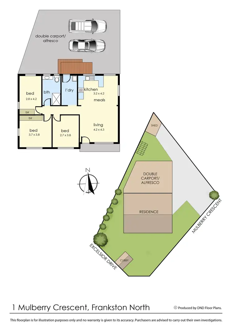 Floorplan of Homely house listing, 1 Mulberry Crescent, Frankston North VIC 3200