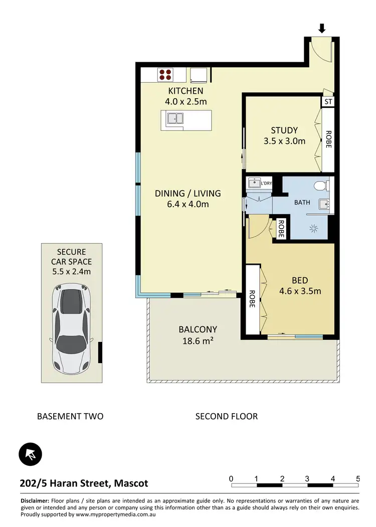 Floorplan of Homely apartment listing, 202/5 Haran Street, Mascot NSW 2020