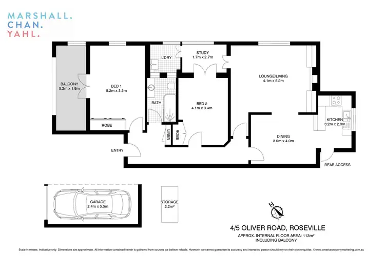 Floorplan of Homely apartment listing, 4/5 Oliver Road, Roseville NSW 2069