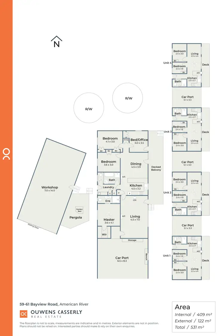 Floorplan of Homely house listing, 59-61 Bayview Road, American River SA 5221