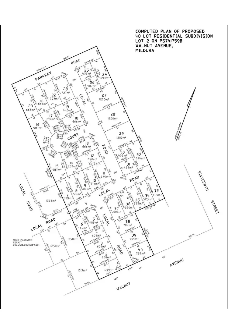 Floorplan of Homely land listing, 651 Walnut Avenue, Mildura VIC 3500