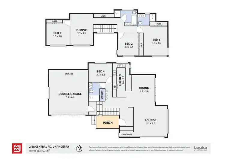 Floorplan of Homely townhouse listing, 2/38 Central Road, Unanderra NSW 2526