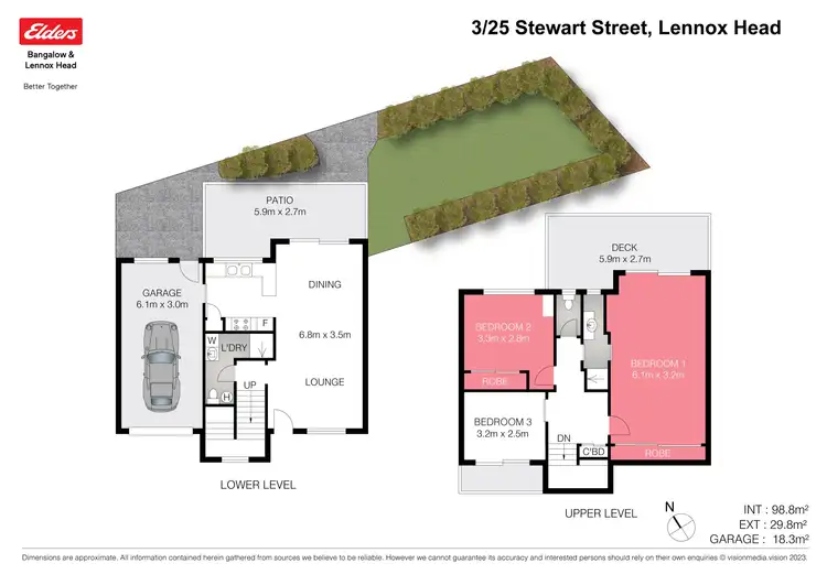 Floorplan of Homely semi-detached listing, 3/25 Stewart Street, Lennox Head NSW 2478