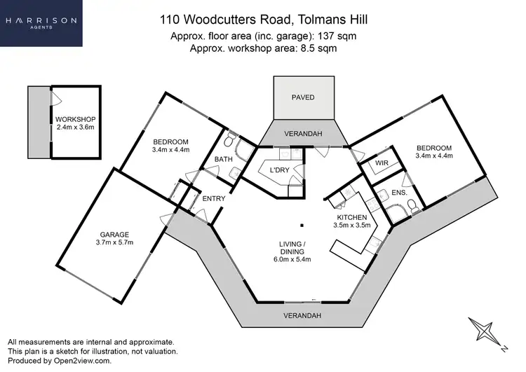 Floorplan of Homely house listing, 110 Woodcutters Road, Tolmans Hill TAS 7007