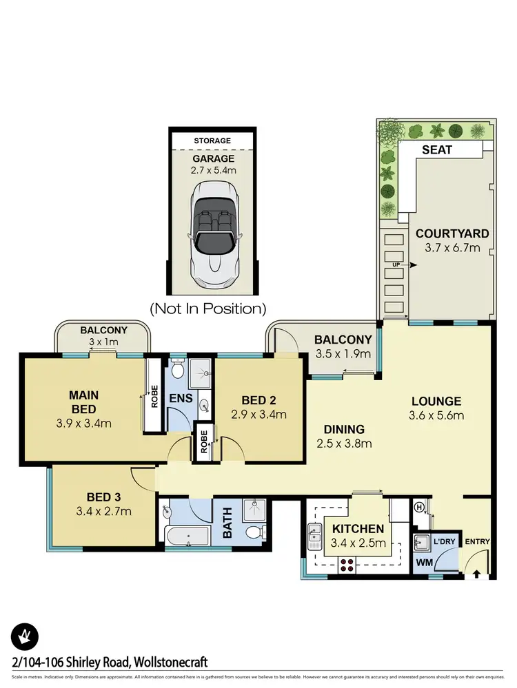 Floorplan of Homely apartment listing, 2/104-106 Shirley Road, Wollstonecraft NSW 2065