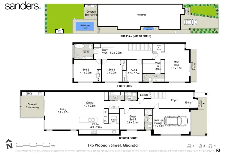 Floorplan of Homely semi-detached listing, 17B Woonah Street, Miranda NSW 2228