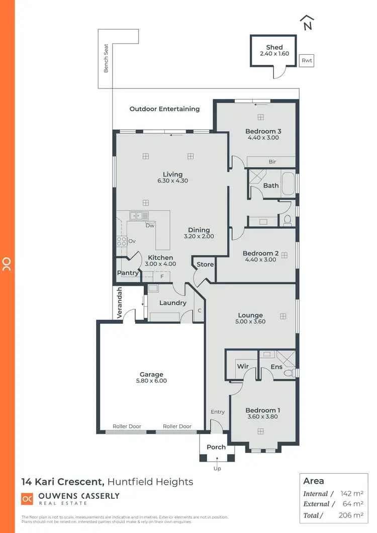 Floorplan of Homely house listing, 14 Kari Crescent, Huntfield Heights SA 5163