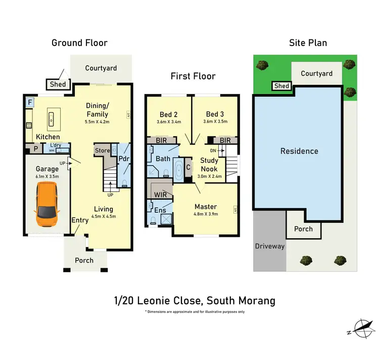 Floorplan of Homely townhouse listing, 1/20 Leonie Close, South Morang VIC 3752