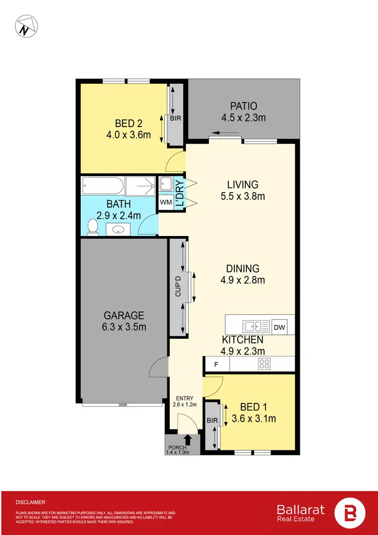 Floorplan of Homely unit listing, 6 Malcolm Court, Brown Hill VIC 3350