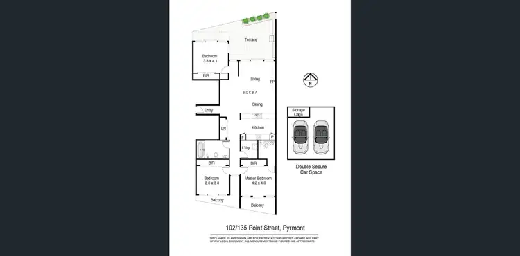 Floorplan of Homely apartment listing, 102/135 Point Street, Pyrmont NSW 2009
