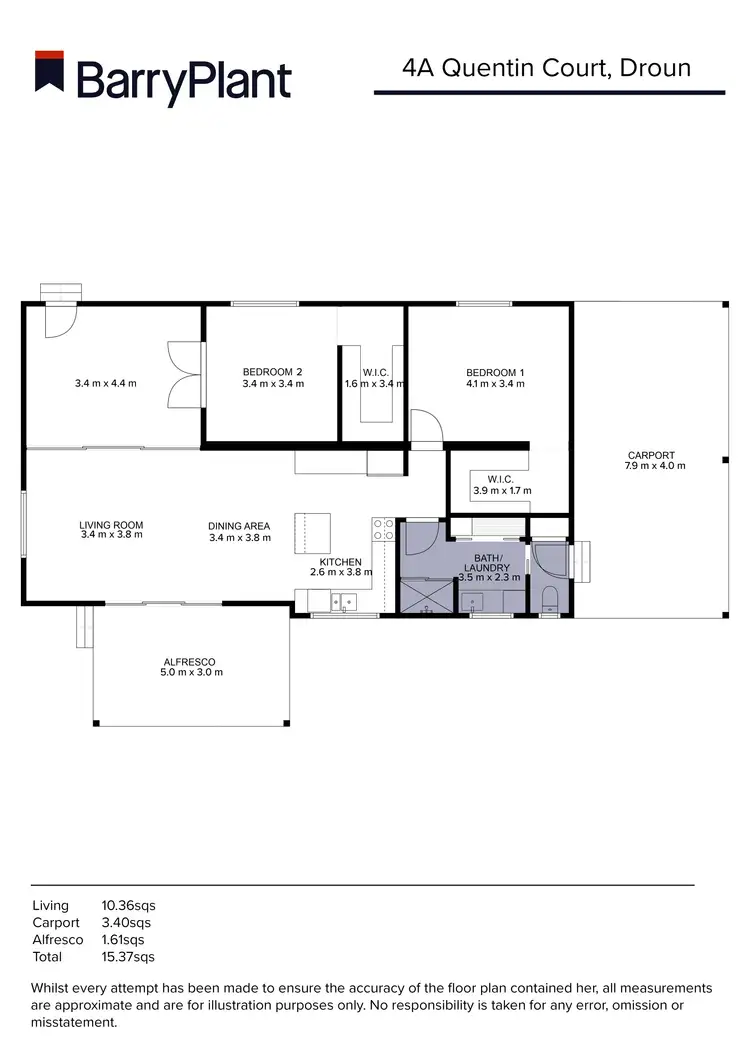 Floorplan of Homely house listing, 4a Quentin Court, Drouin VIC 3818