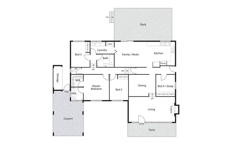 Floorplan of Homely house listing, 4 Olney Place, Wanniassa ACT 2903
