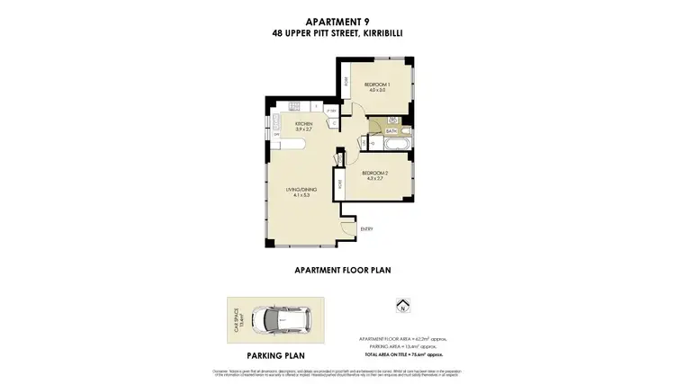 Floorplan of Homely apartment listing, 9/48 Upper Pitt Street, Kirribilli NSW 2061