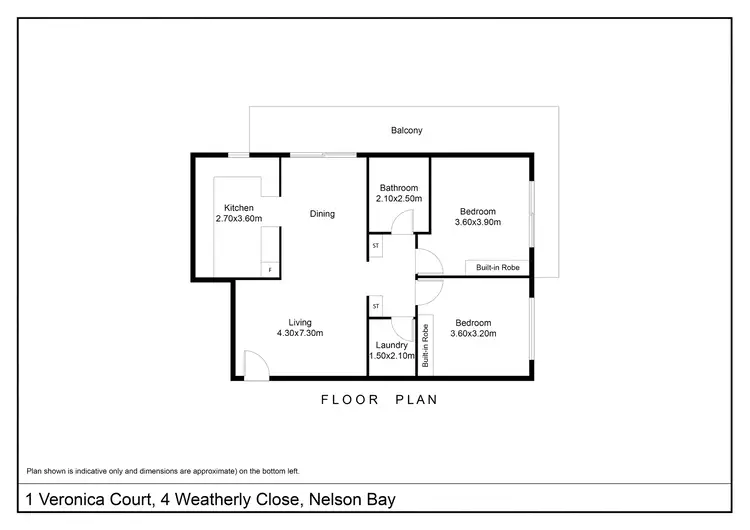 Floorplan of Homely unit listing, 1/4 Weatherly Close, Nelson Bay NSW 2315
