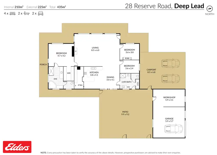 Floorplan of Homely house listing, 28 Reserve Road, Stawell VIC 3380