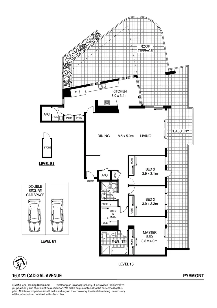 Floorplan of Homely apartment listing, 1601/21 Cadigal Avenue, Pyrmont NSW 2009