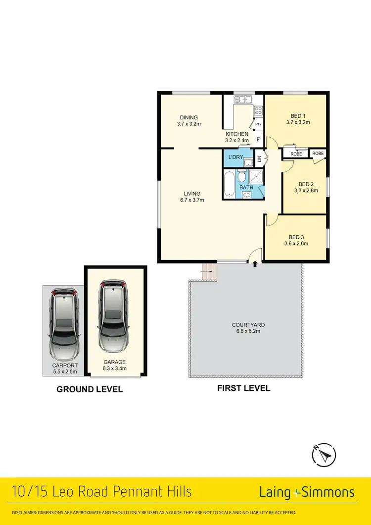 Floorplan of Homely townhouse listing, 10/15 Leo Road, Pennant Hills NSW 2120