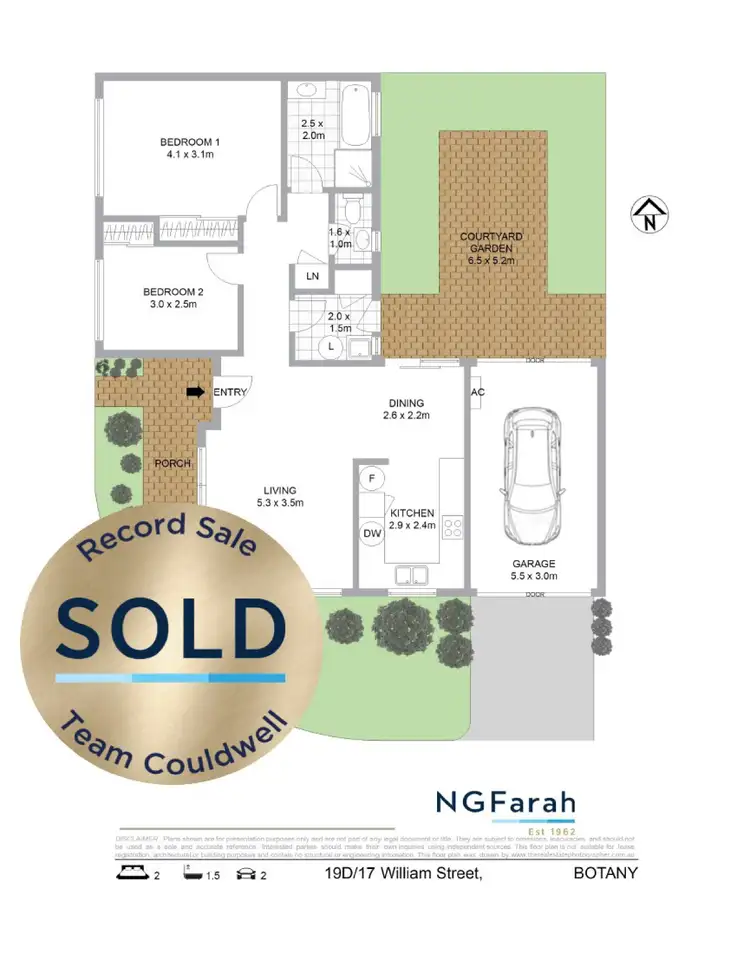 Floorplan of Homely villa listing, 19D/17-25 William Street, Botany NSW 2019
