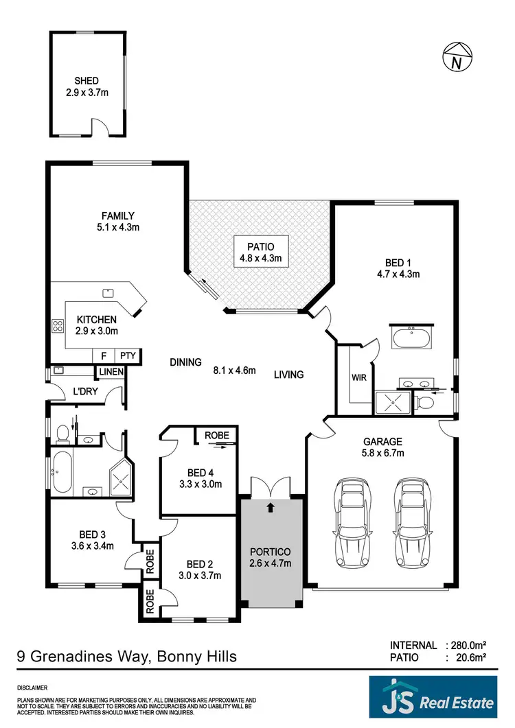 Floorplan of Homely house listing, 9 Grenadines Way, Bonny Hills NSW 2445