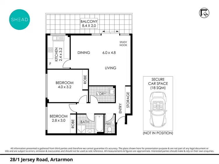 Floorplan of Homely apartment listing, 28/1 Jersey Road, Artarmon NSW 2064
