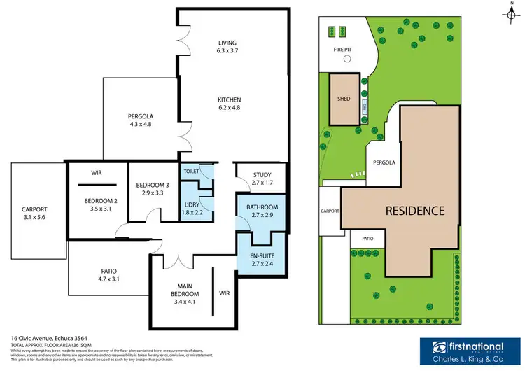 Floorplan of Homely house listing, 16 Civic Avenue, Echuca VIC 3564