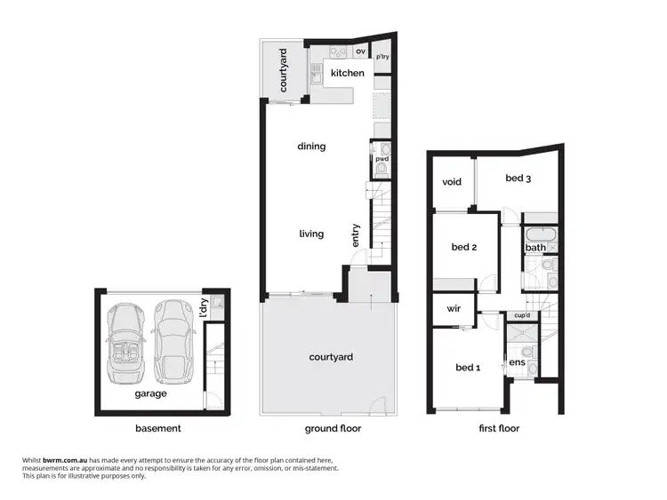 Floorplan of Homely townhouse listing, 2/14 Bent Street, Turner ACT 2612