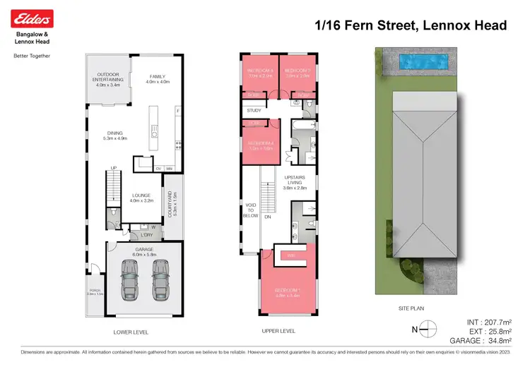Floorplan of Homely semi-detached listing, 1/16 Fern Street, Lennox Head NSW 2478