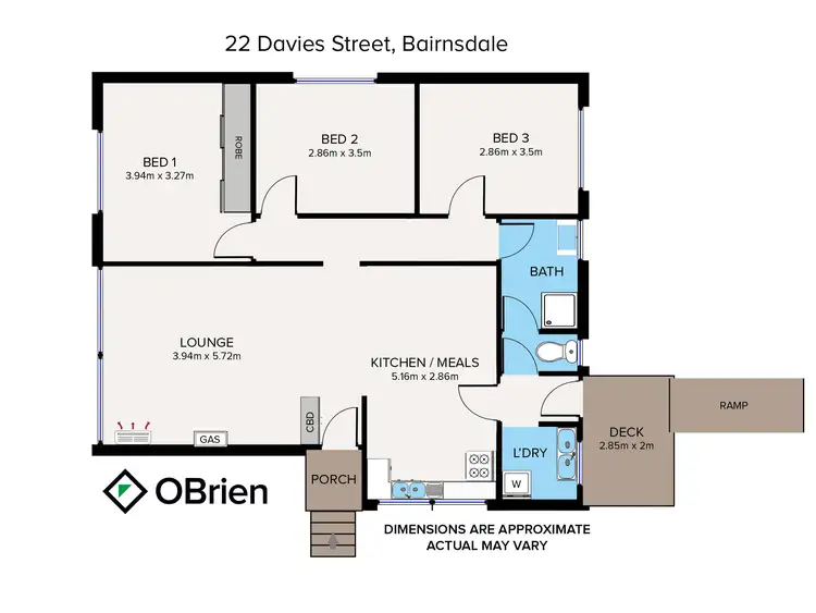 Floorplan of Homely house listing, 22 Davies Street, Bairnsdale VIC 3875