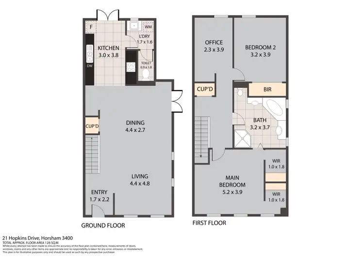 Floorplan of Homely townhouse listing, 21 Hopkins Drive, Horsham VIC 3400