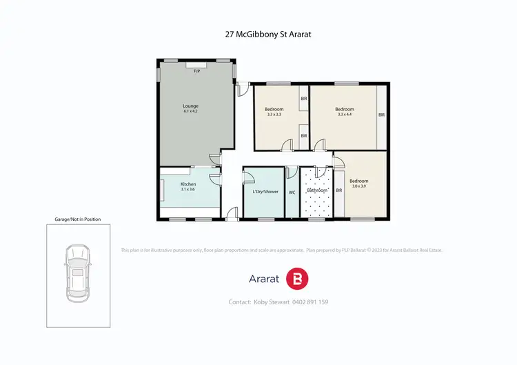 Floorplan of Homely house listing, 27 Mcgibbony Street, Ararat VIC 3377