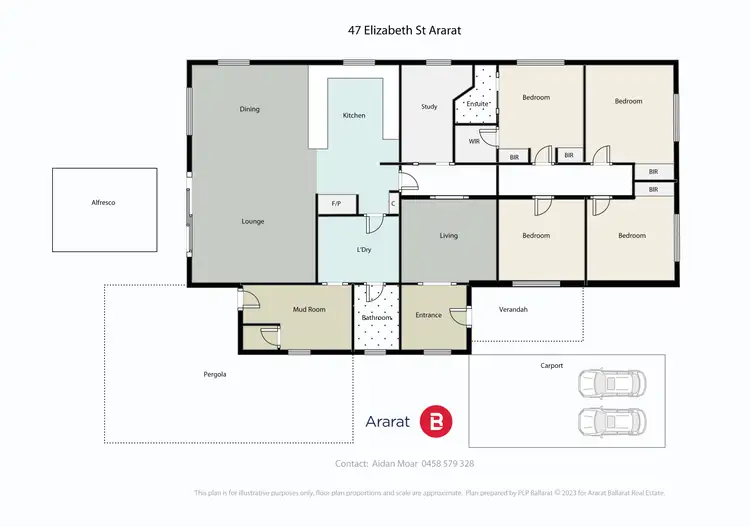 Floorplan of Homely house listing, 47 Elizabeth Street, Ararat VIC 3377