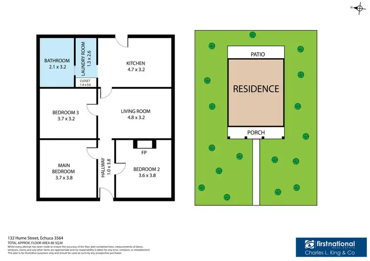 Floorplan of Homely house listing, 132 Hume Street, Echuca VIC 3564