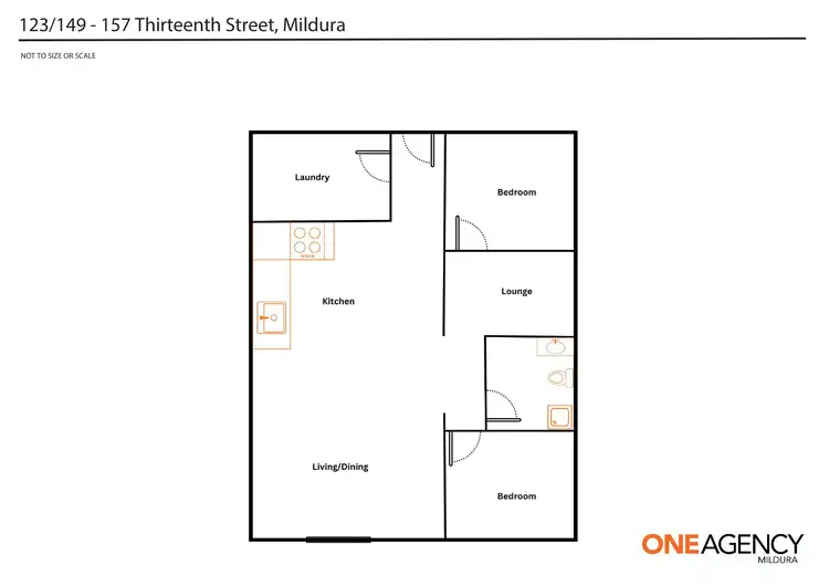 Floorplan of Homely apartment listing, 123/149-157 Thirteenth Street, Mildura VIC 3500