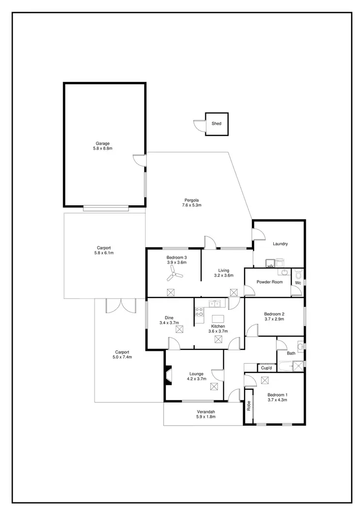 Floorplan of Homely house listing, 58 Green Street, St Morris SA 5068