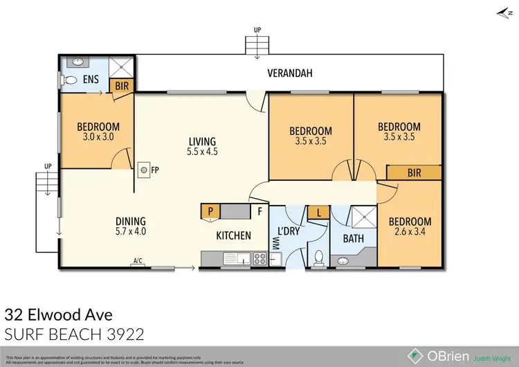 Floorplan of Homely house listing, 32 Elwood Avenue, Surf Beach VIC 3922