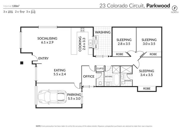 Floorplan of Homely house listing, 23 Colorado Circuit, Parkwood QLD 4214