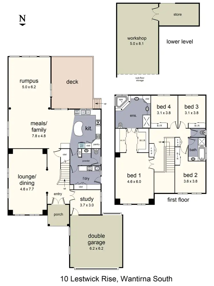 Floorplan of Homely house listing, 10 Lestwick Rise, Wantirna South VIC 3152