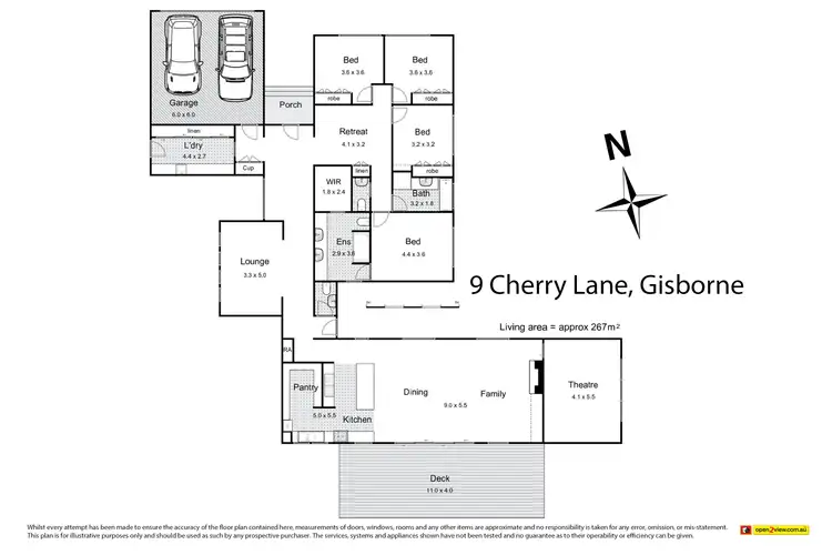 Floorplan of Homely house listing, 9 Cherry Lane, Gisborne VIC 3437