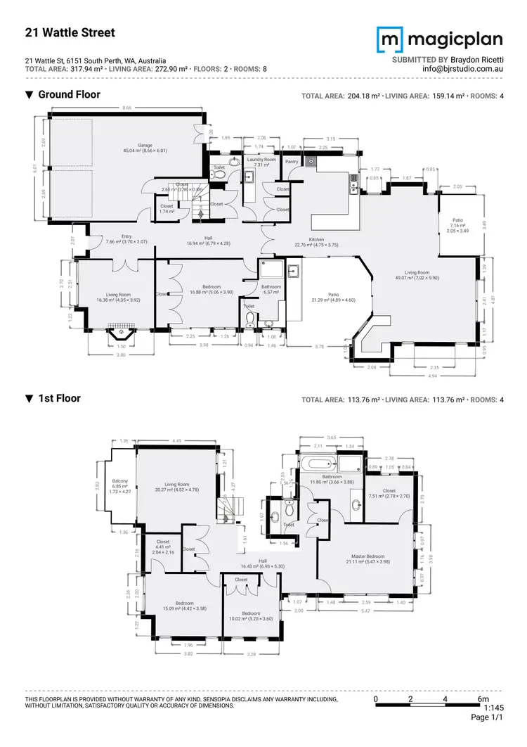 Floorplan of Homely house listing, 21 Wattle Street, South Perth WA 6151