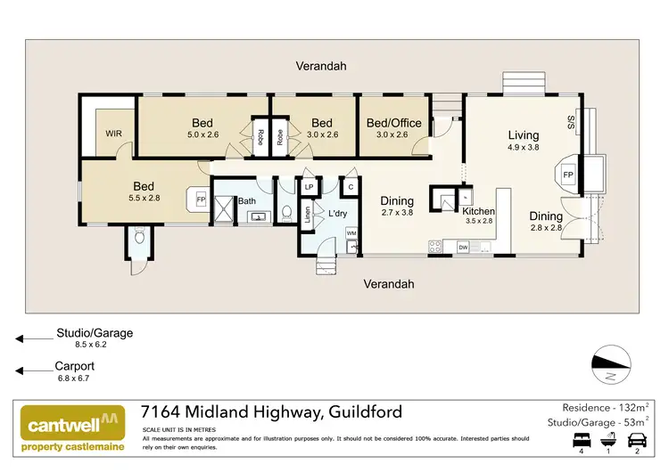 Floorplan of Homely house listing, 7164 Midland Highway, Guildford VIC 3451